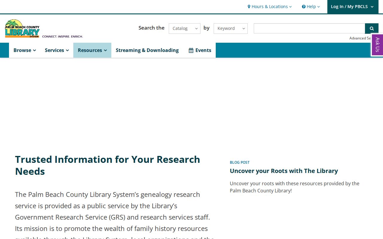 Palm Beach County Library genealogy resources for Riviera Beach history